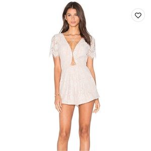 Stylestalker White Lace Romper